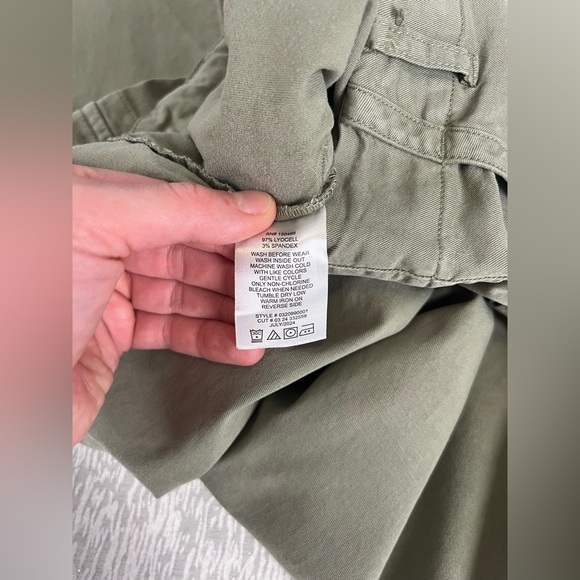 Bixby Nomad Light green twill wide leg cargo pants size 10 NWT - Picture 6 of 9